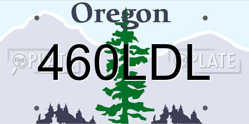460LDL Oregon License Plate