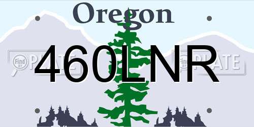 460LNR Oregon License Plate