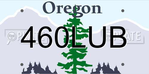 460LUB Oregon License Plate