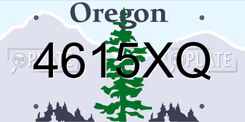 4615XQ Oregon License Plate