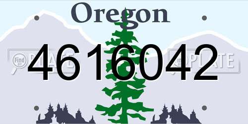 4616042 Oregon License Plate