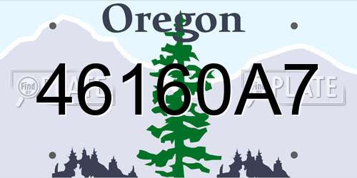 46160A7 Oregon License Plate