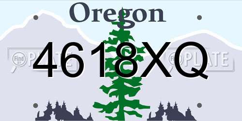 4618XQ Oregon License Plate
