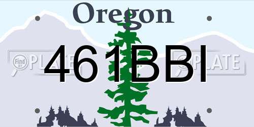 461BBI Oregon License Plate