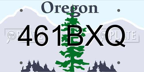 461BXQ Oregon License Plate
