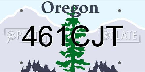 461CJT Oregon License Plate
