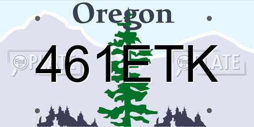 461ETK Oregon License Plate