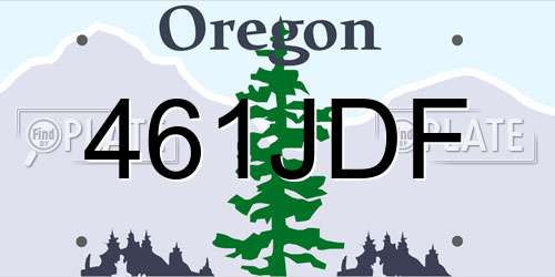 461JDF Oregon License Plate