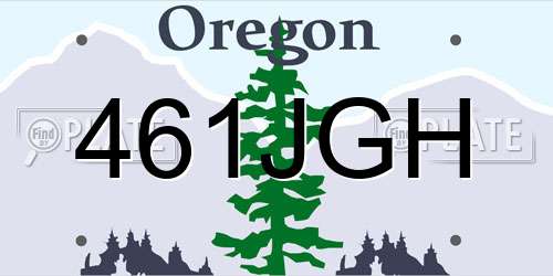 461JGH Oregon License Plate