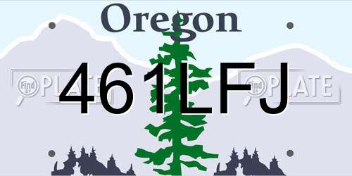 461LFJ Oregon License Plate
