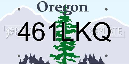 461LKQ Oregon License Plate