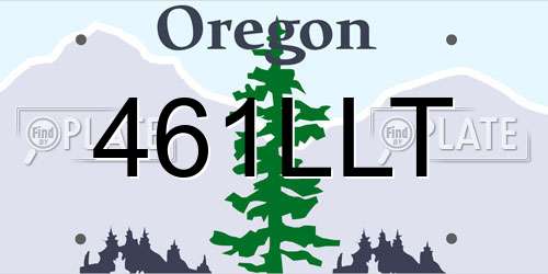 461LLT Oregon License Plate