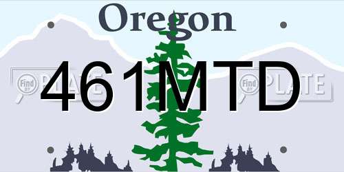 461MTD Oregon License Plate