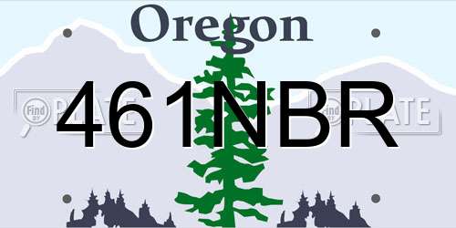 461NBR Oregon License Plate