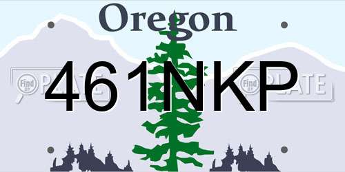 461NKP Oregon License Plate