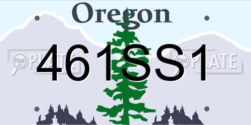 461SS1 Oregon License Plate