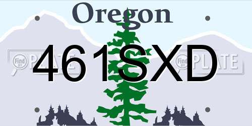 461SXD Oregon License Plate