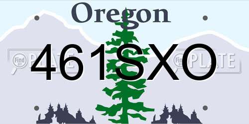 461SXO Oregon License Plate