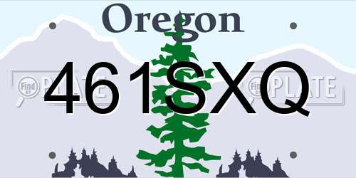 461SXQ Oregon License Plate