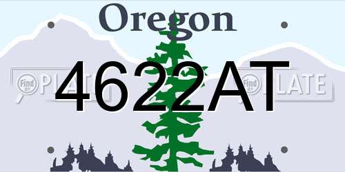 4622AT Oregon License Plate