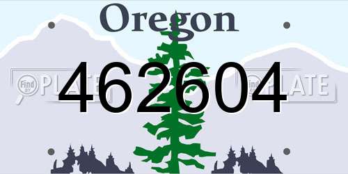 462604 Oregon License Plate