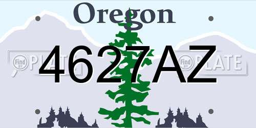 4627AZ Oregon License Plate