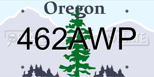 462AWP Oregon License Plate