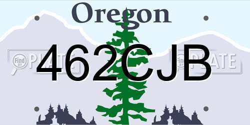 462CJB Oregon License Plate
