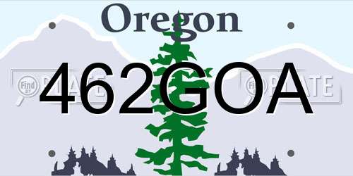 462GOA Oregon License Plate