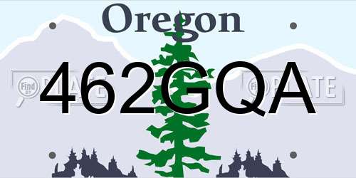 462GQA Oregon License Plate