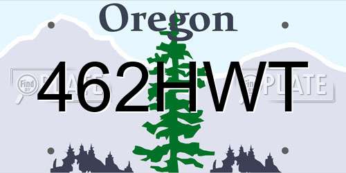 462HWT Oregon License Plate