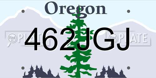 462JGJ Oregon License Plate