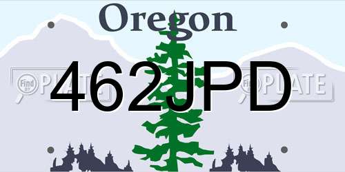 462JPD Oregon License Plate
