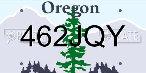 462JQY Oregon License Plate