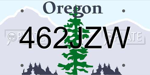 462JZW Oregon License Plate
