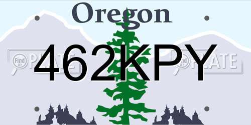 462KPY Oregon License Plate
