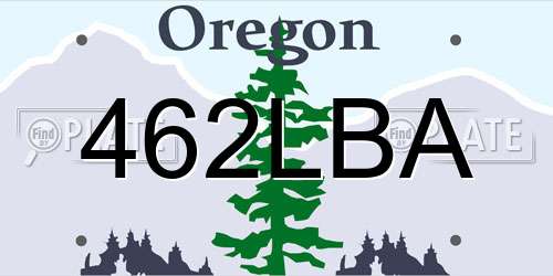 462LBA Oregon License Plate