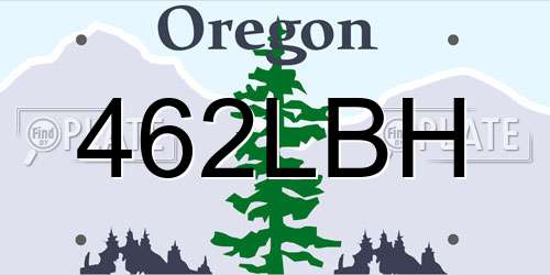 462LBH Oregon License Plate