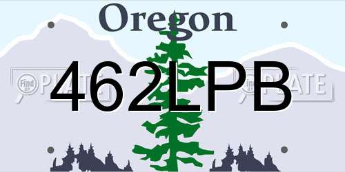 462LPB Oregon License Plate