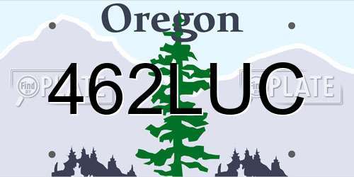 462LUC Oregon License Plate