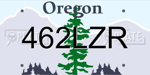 462LZR Oregon License Plate