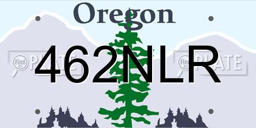 462NLR Oregon License Plate