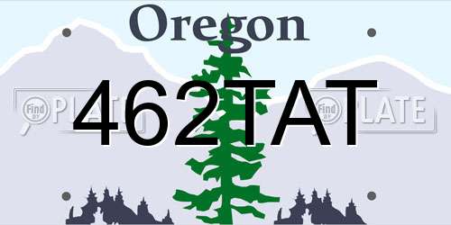 462TAT Oregon License Plate