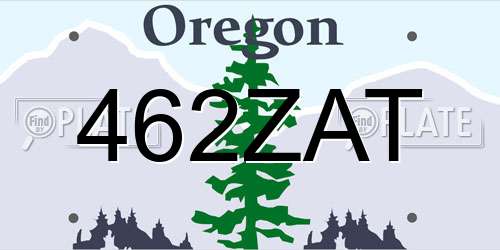 462ZAT Oregon License Plate