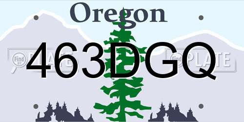 463DGQ Oregon License Plate