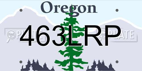 463LRP Oregon License Plate