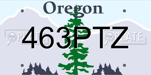 463PTZ Oregon License Plate
