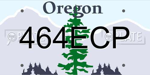 464ECP Oregon License Plate