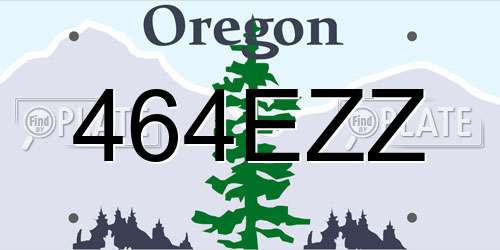 464EZZ Oregon License Plate