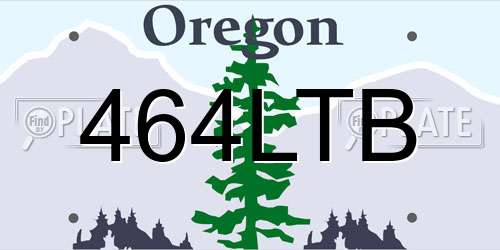 464LTB Oregon License Plate